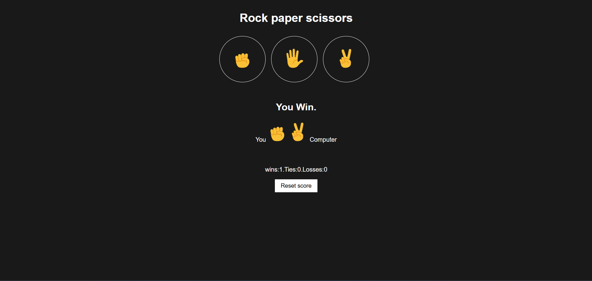 Rock Paper Scissors